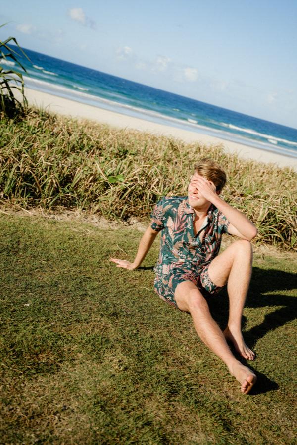 Walk Short - Teal Blooms