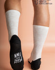 Soft and durable socks in a unique floral cut-out pattern, crafted from recycled bottles to combine fashion with sustainability