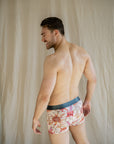 Eco-friendly bamboo boxer briefs adorned with native Australian floral patterns