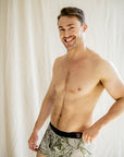 Comfortable men's underwear made from bamboo with Australian fan palm motif