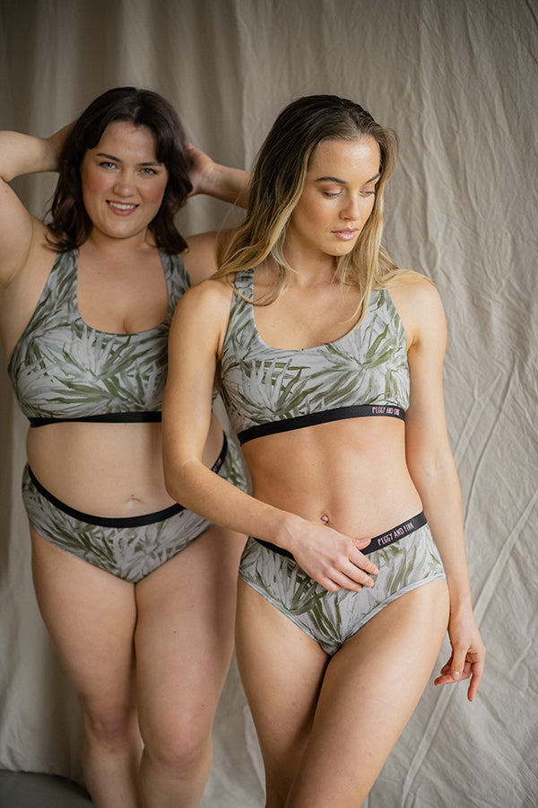 Women's Bamboo Underwear - Fan Palm Sage – Peggy and Finn