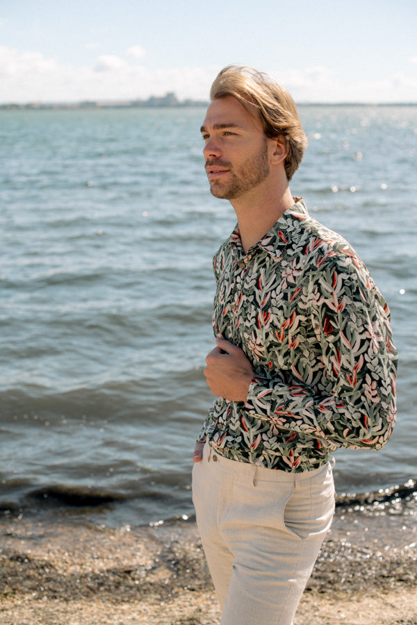 Men's Shirt Short Sleeve Byron Banksia Rust - Peggy & Finn main image 1