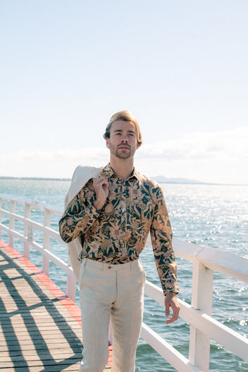 Men's Shirt Short Sleeve Byron Banksia - Peggy & Finn main image 0