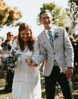 wedding tie banksia grey 